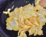 しっとり柔らか♪豚こまと水菜のふわ玉炒め作り方3写真