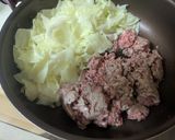 ワンパン☆キャベツの豚肉そぼろあん作り方4写真