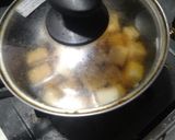 簡単　食用菊と厚揚げの蕎麦つゆ煮作り方1写真