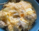 ヘルシー低糖質レンジでオートミール親子丼作り方4写真