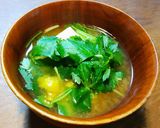 豆腐と三つ葉のお味噌汁　鮒寿司の飯・柚子作り方3写真