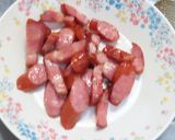 緑の夏野菜とフランクフルトのピリ辛パスタ作り方4写真