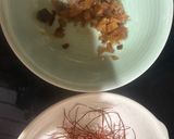 えびとつるむらさきのペペロンチーノ♪作り方2写真