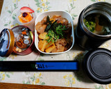 お揚げと小松菜と舞茸の練りごま味噌汁作り方3写真