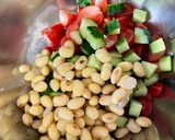 大豆サラダ🥗トマトとキューリで♪作り方2写真