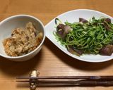 中華おこわと豆苗＆キクラゲ＆ザーサイ炒め作り方1写真