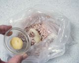アルファ化米でおめかしした蒸し肉団子♬作り方2写真