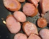 空芯菜とウインナーのペペロンチーノ風パスタ作り方2写真