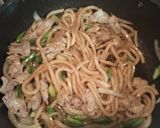 豚バラ肉とアスパラの焼きうどん作り方11写真