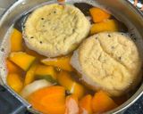 🍠🎃【甘旨】がんもと根菜の黄金だし煮作り方3写真