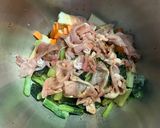 【冷凍小松菜と厚揚げ豚肉の炒め煮】ホットクック作り方1写真