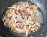 舞茸とベーコンのバター醤油ワンパンパスタ作り方3写真