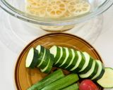 簡単びっくりハンバーグ✴︎夏野菜たっぷり作り方1写真