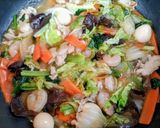 今夜の夕飯！豚バラ白菜八宝菜中華丼主菜作り方14写真
