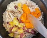 舞茸さつまいも人参の炊き込みご飯作り方4写真