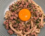 レンジのみ甘辛そぼろ混ぜうどん作り方7写真