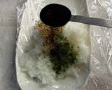 青のりと炒りごまの麺つゆおにぎり作り方2写真