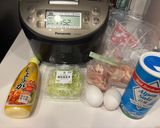 【炊飯器】体調不良の日の回復お粥作り方1写真