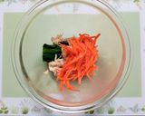 簡単料理法蓮草人参ツナさっぱり和え常備菜作り方4写真