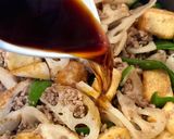 お弁当にも。蓮根ピーマン厚揚げ竹輪の甘辛照り焼き作り方5写真