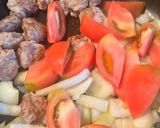 絶品✨豚こまとトマトの発酵🍅酢豚作り方3写真