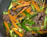 ひき肉の青椒肉糸風作り方5写真