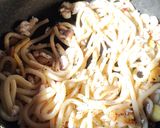 鯛とさつまいもの鮎魚醤焼きうどん作り方5写真