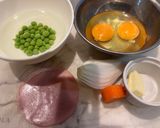 オムレツにグリーンピース銀餡♪作り方1写真
