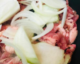 豚こまぎれ肉のポン酢しょうが炒め作り方1写真