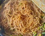 アスパラと挽き肉のデミグラスナポリタン🍝作り方7写真