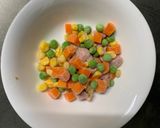 レンジ簡単洋風シーフードおこわ味炒飯弁当作り方2写真