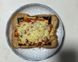 韓国海苔とキムチコーンチーズトースト作り方4写真