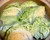 丸ごとキャベツともやし、鳥鍋作り方1写真