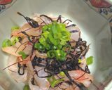 ヒラメの塩昆布と糸唐辛子の和え物作り方3写真
