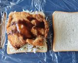 英国de人気カツサンド☆昼食サンドイッチ作り方2写真