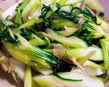 丸ごと美味しい！セロリと茗荷の中華炒め作り方2写真