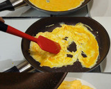 冬の味わい！ちぢみほうれん草と卵炒め作り方2写真