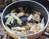 豚肉と棒湯葉と黒木耳の中華風炒めうどん作り方8写真