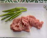 細アスパラと豚ロースのタヒニソース炒め作り方2写真