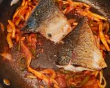 焼鯖のナポリタン風🐟️🍅✨️作り方7写真