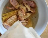 野菜だし♪ソーセージパスタレンジ簡単昼食作り方1写真
