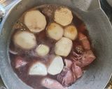 ホッコリ和食✨️里芋とイカの煮物作り方5写真