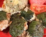 鶏ひき肉の豆腐つくね大葉巻き作り方9写真