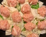 チーズ入り鶏団子とキャベツの蒸し煮作り方4写真