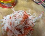 レトルトでカニ風味パスタ作り方1写真