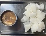 時短＆簡単♪冷凍大根とサバ缶で船場汁作り方1写真