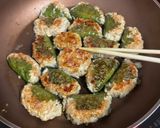絶品！鶏ひき肉の大葉包みハンバーグ作り方6写真
