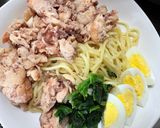 手羽元とほうれん草の中華風ゴマだれ麺作り方4写真