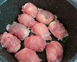 ヘルシー！豚もも肉のたまごの巻き！作り方5写真
