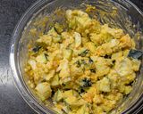 カレー風味♡ズッキーニと卵のホットサラダ作り方3写真